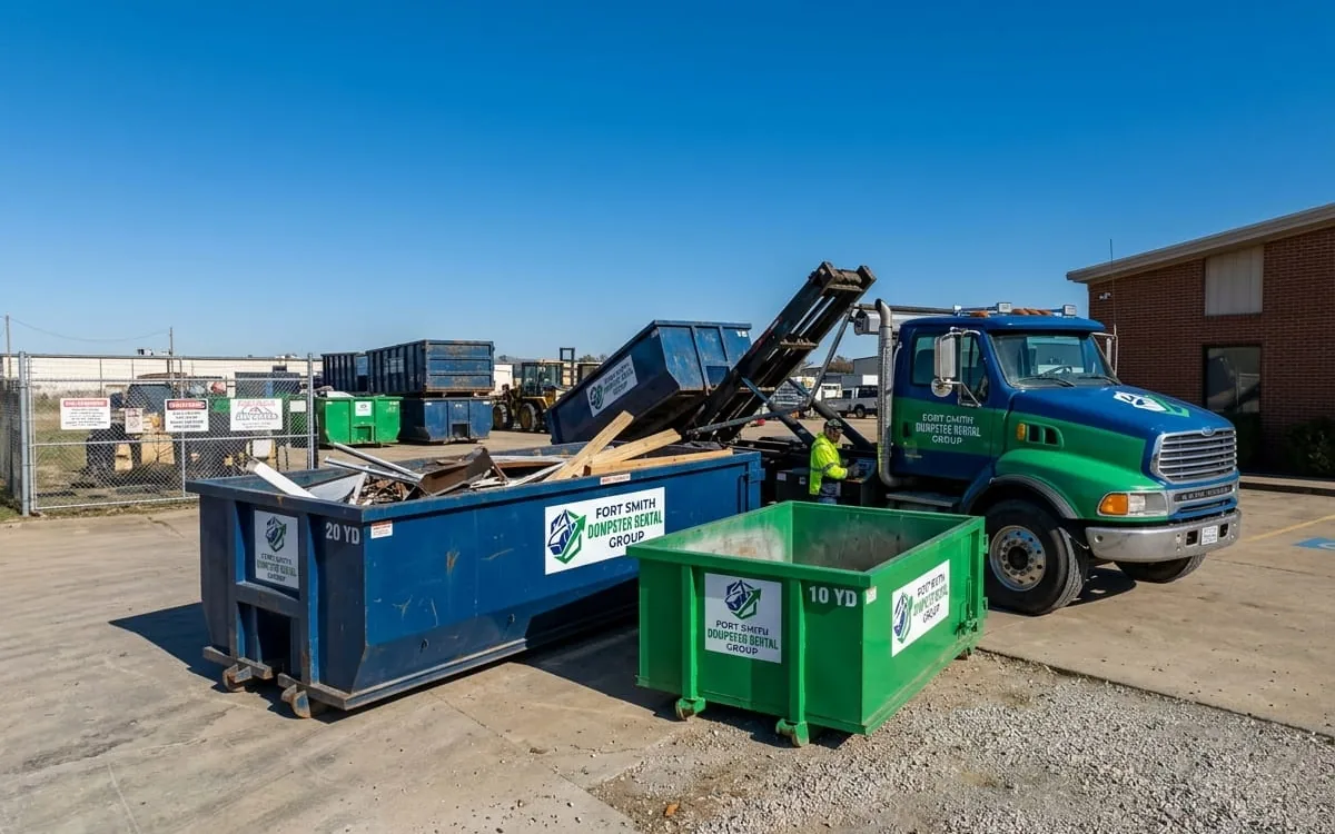 Dumpster rental in Alma AR Roll-off dumpster rental serving Alma, AR